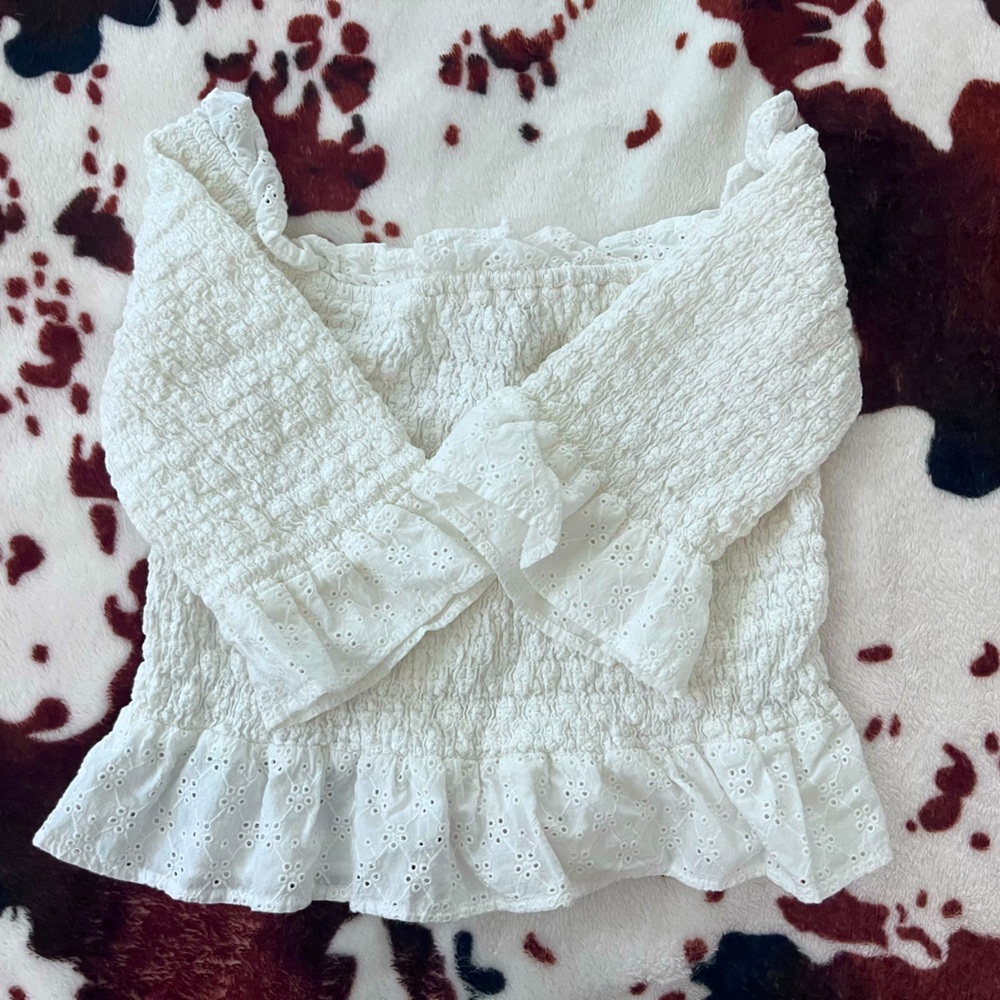 White off shoulder top